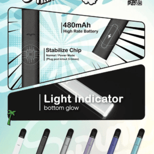 SPUMY 冰熊五代通用主機 大電量不再焦慮 雙檔切換口感隨心 極簡 480mAh 長效動力 適配 4/5/6 代通用彈 台灣現貨