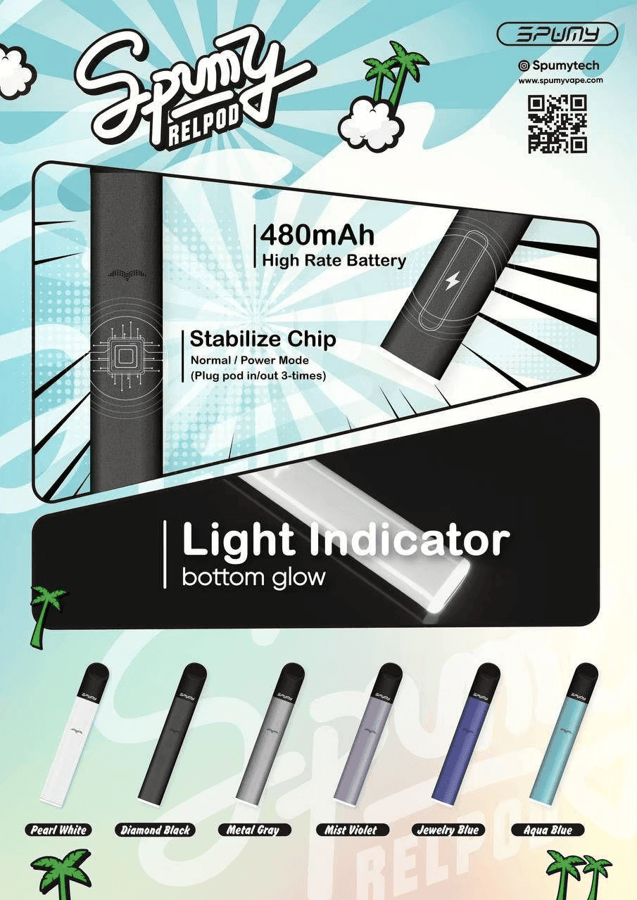 SPUMY 冰熊五代通用主機 大電量不再焦慮 雙檔切換口感隨心 極簡 480mAh 長效動力 適配 4/5/6 代通用彈 台灣現貨:圖片 2