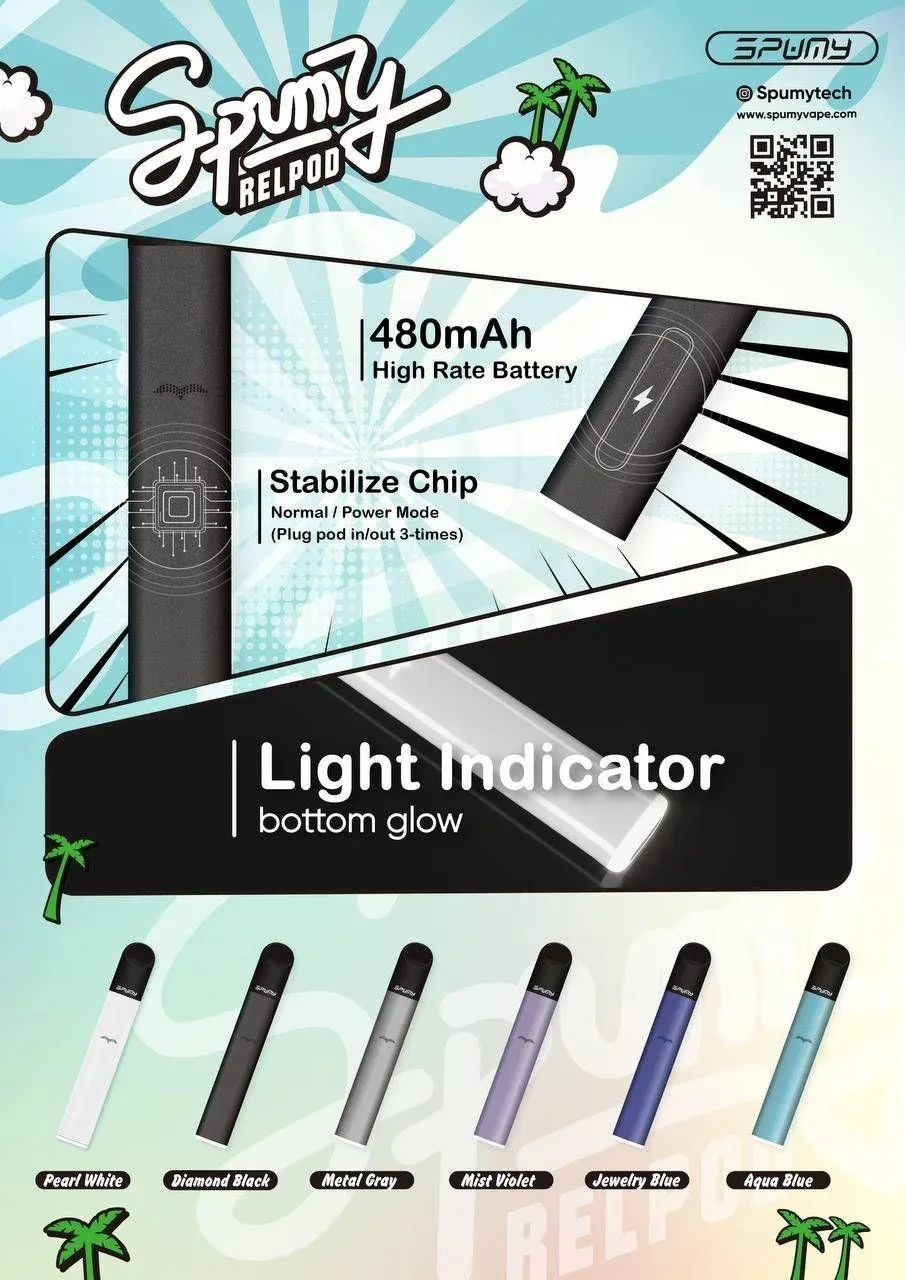 SPUMY 冰熊五代通用主機 大電量不再焦慮 雙檔切換口感隨心 極簡 480mAh 長效動力 適配 4/5/6 代通用彈 台灣現貨：圖片 2